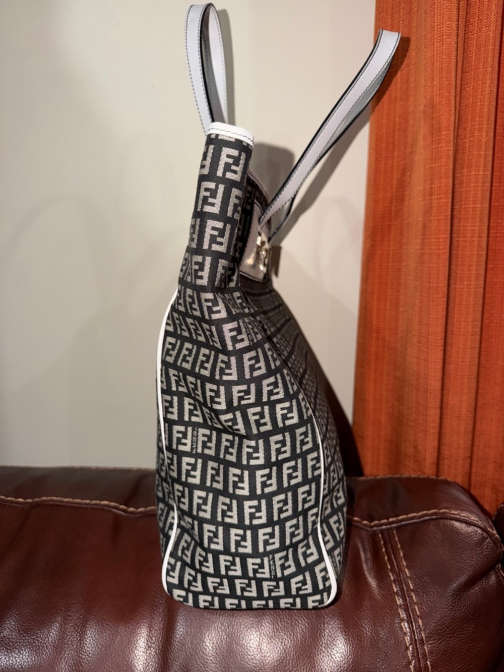 ‼️Authentic Fendi Zucchino Canvas Tote Shoulder Bag - Picture 6 of 16